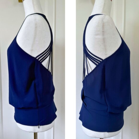 NAKED ZEBRA Navy Strappy Tank Size M - Picture 5 of 14